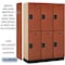 Salsbury Industries 2 Tier Designer Locker, 54"Wx76"Hx18"D, 6 Door, Cherry 18-22368CHE - alternate 7